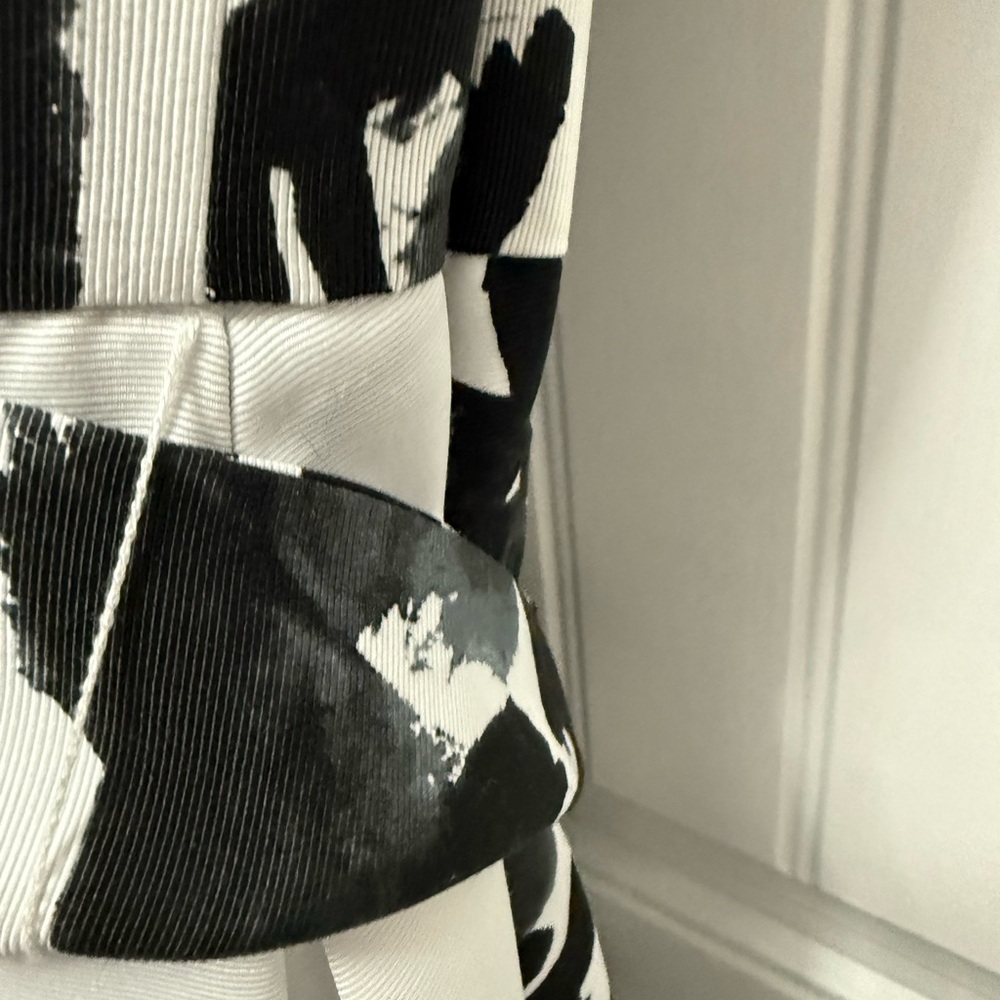 Ralph Lauren Black and White Floral Skirt Scoop Neck Gown Size 12 RETAIL $325 - Picture 11 of 16
